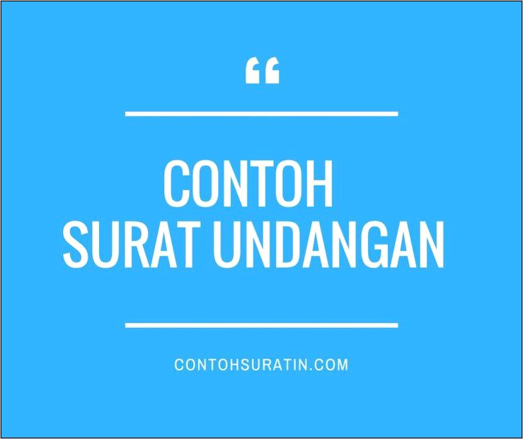 Contoh Surat Undangan Luar Negeri