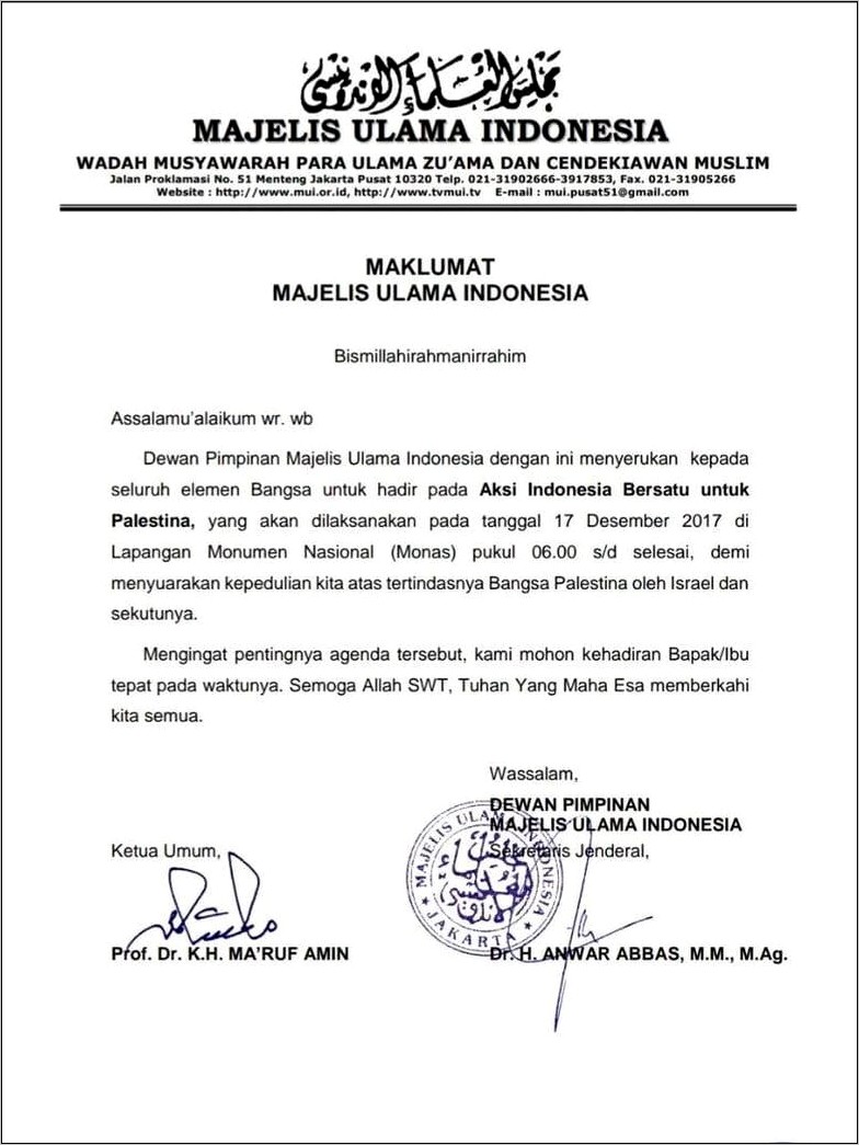 Contoh Surat Undangan Majelis Ta'lim