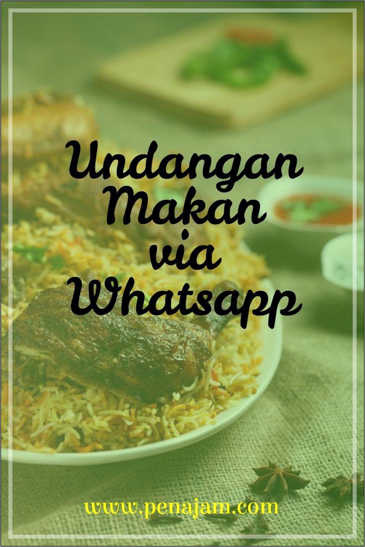 Contoh Surat Undangan Makan Malam Tidak Resmi