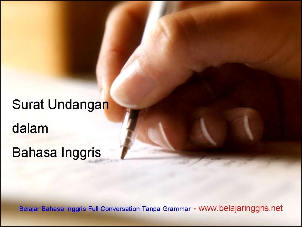 Contoh Surat Undangan Meeting Bahasa Inggris