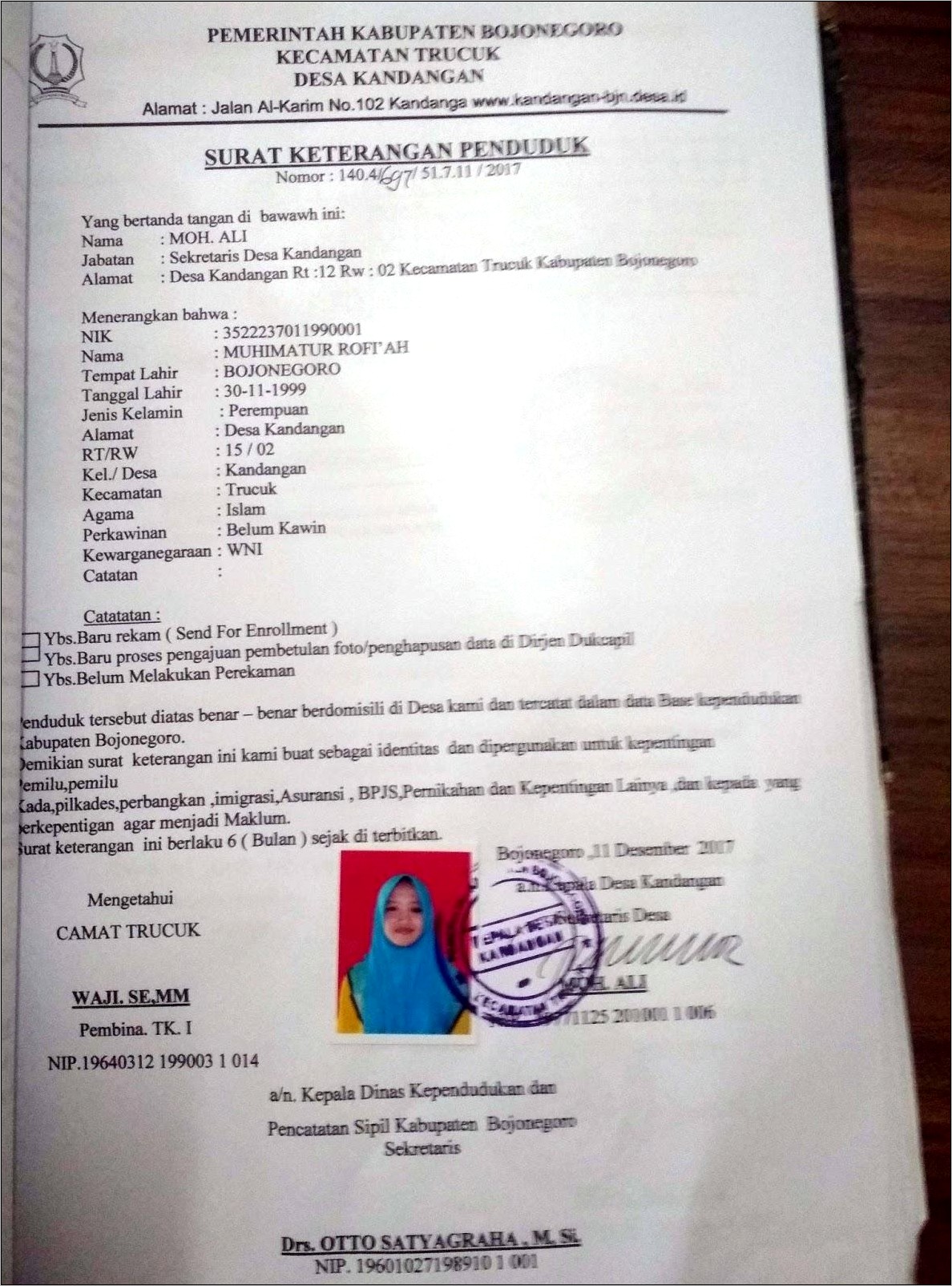 Contoh Surat Undangan Melakukan Perekaman Ktp El