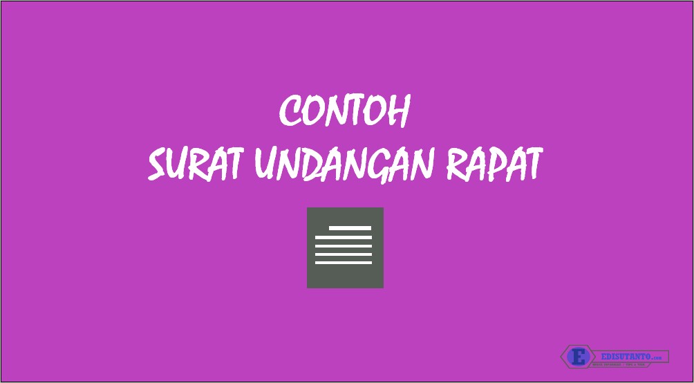 Contoh Surat Undangan Mengundang Kepala Lingkungan