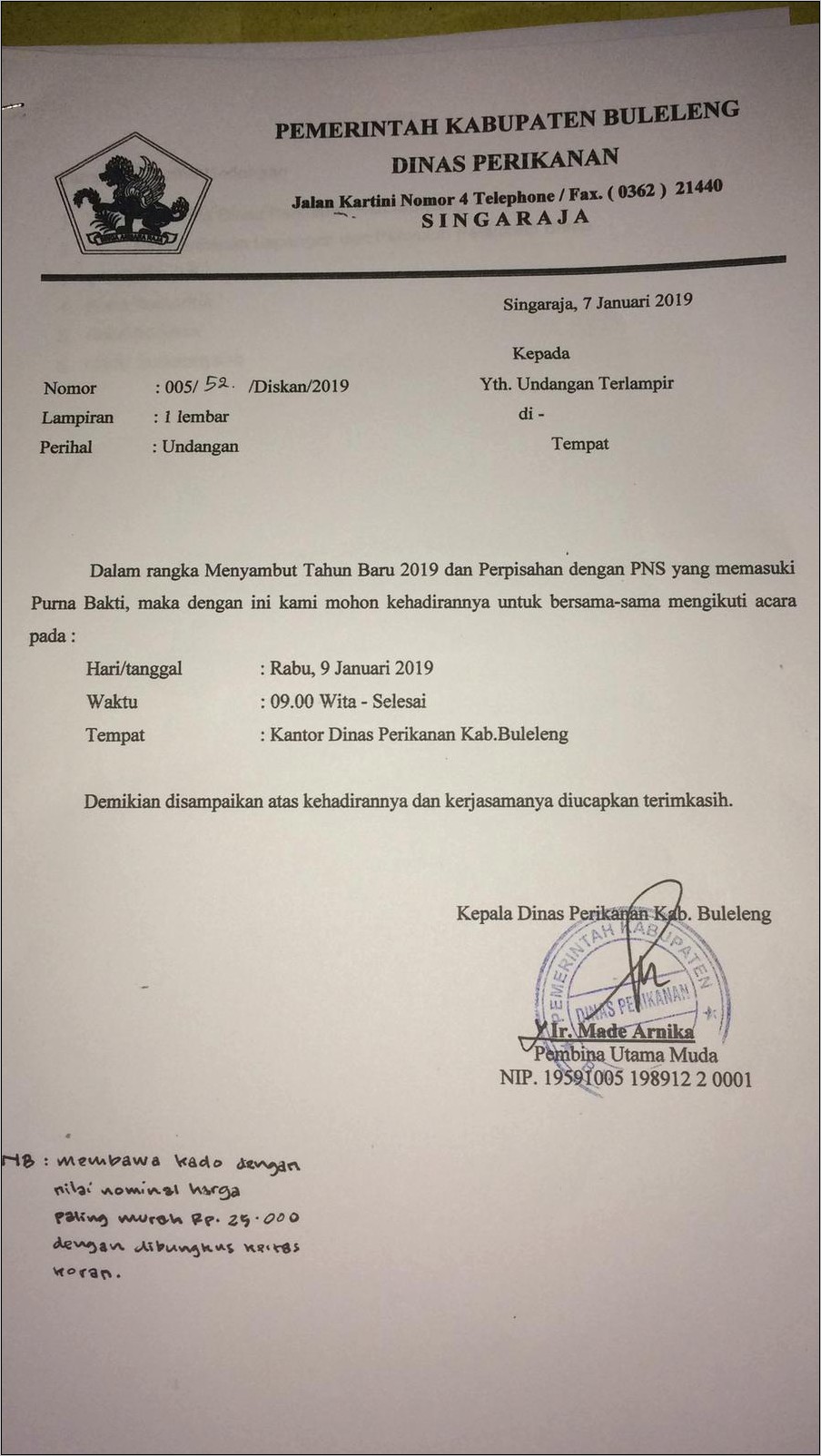 Contoh Surat Undangan Menyambut