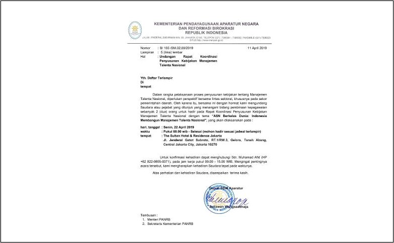 Contoh Surat Undangan Musyawarah Pembebasan Lahan