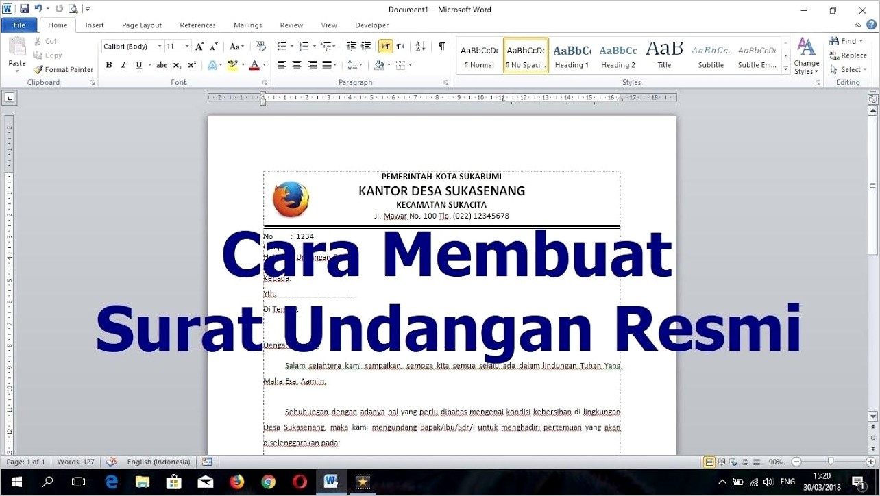 Contoh Surat Undangan Natal Gereja