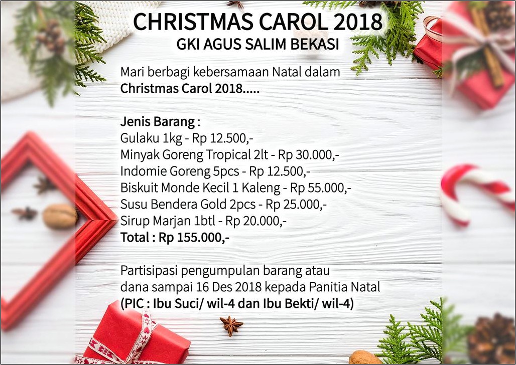 Contoh Surat Undangan Natal Pemuda Remaja Gbi Untuk Gereja