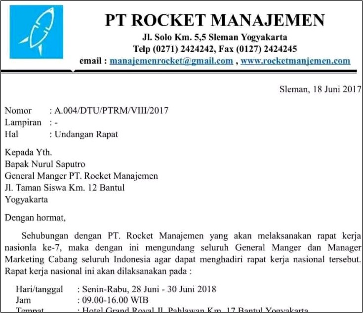 Contoh Surat Undangan Nu Cabang