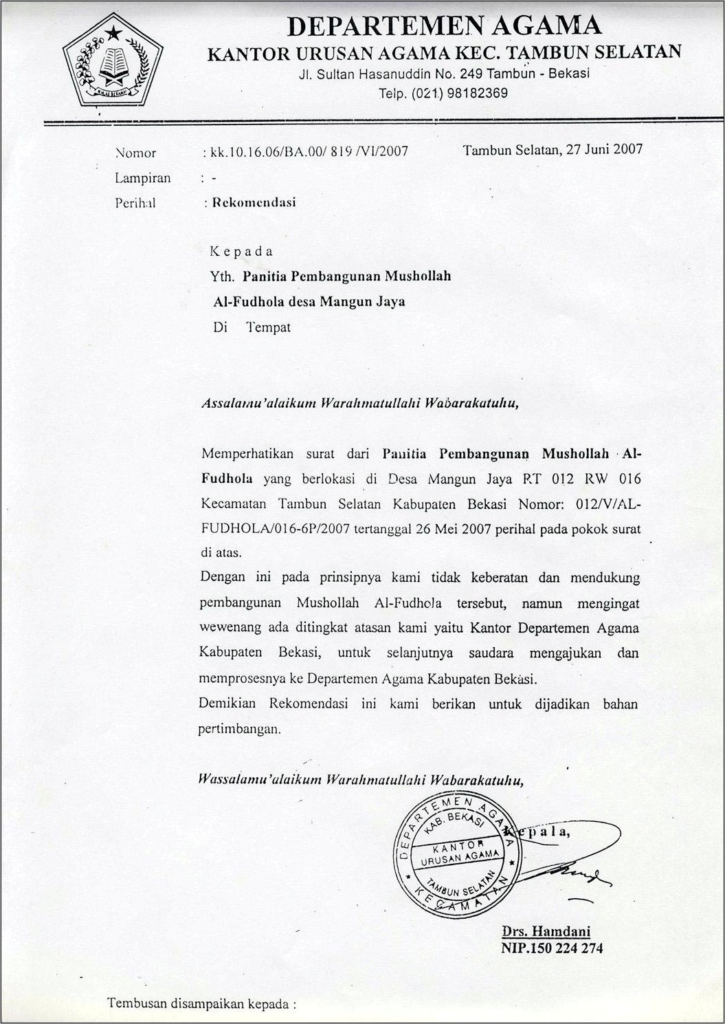 Contoh Surat Undangan Pelantikan Gp Ansor