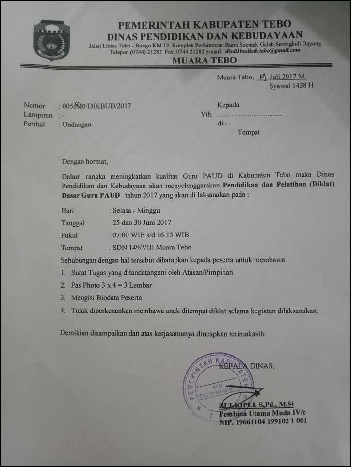 Contoh Surat Undangan Pelepasan Purna Wiyata