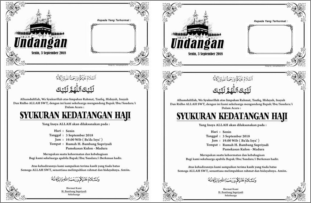 Contoh Surat Undangan Pembentukan Panitia Halal Bihalal