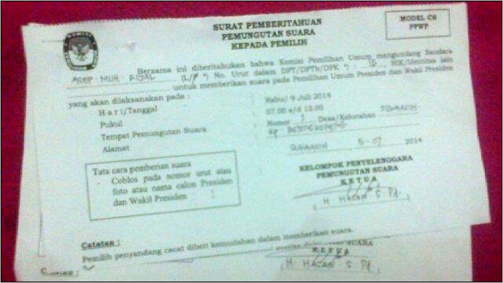 Contoh Surat Undangan Pemberitahuan