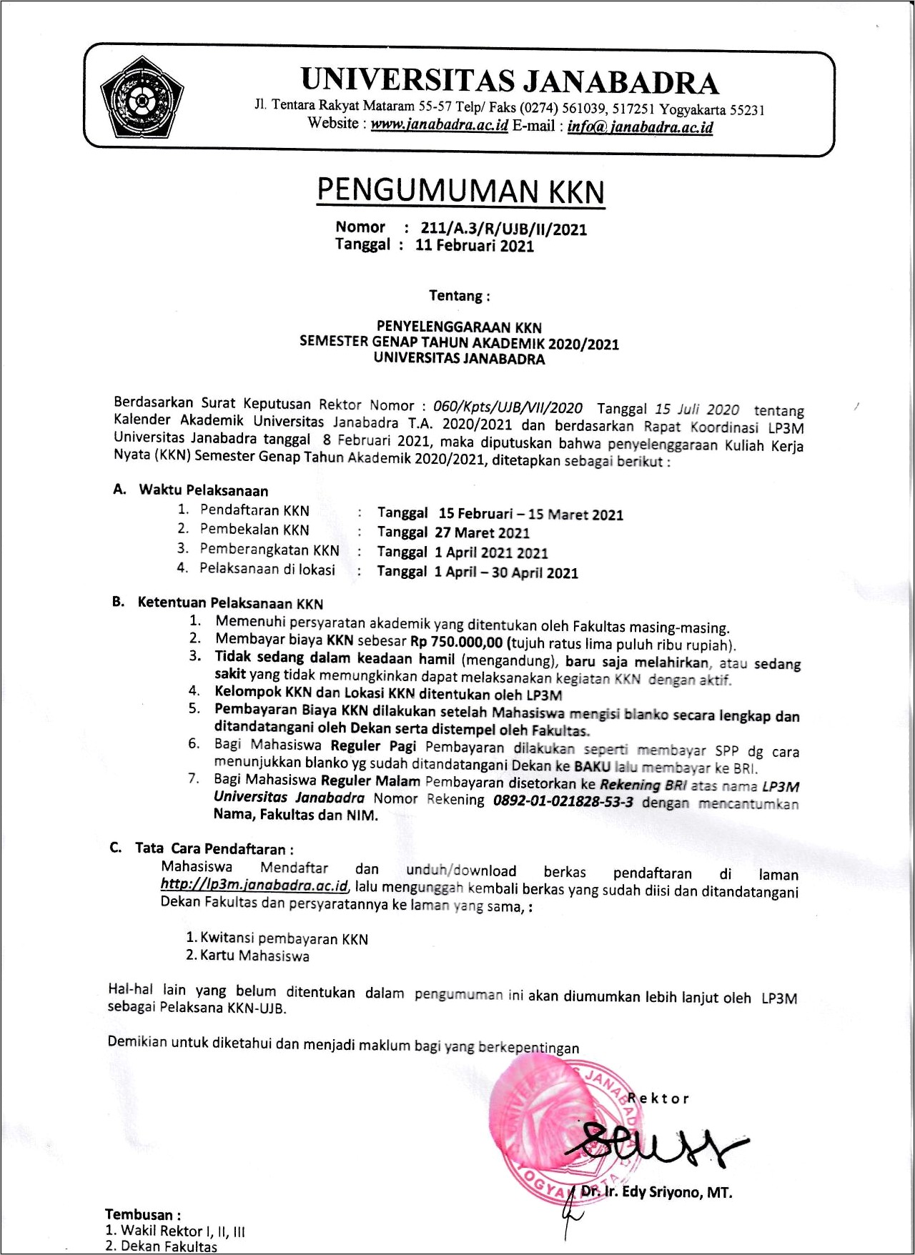 Contoh Surat Undangan Pembukaan Kkn