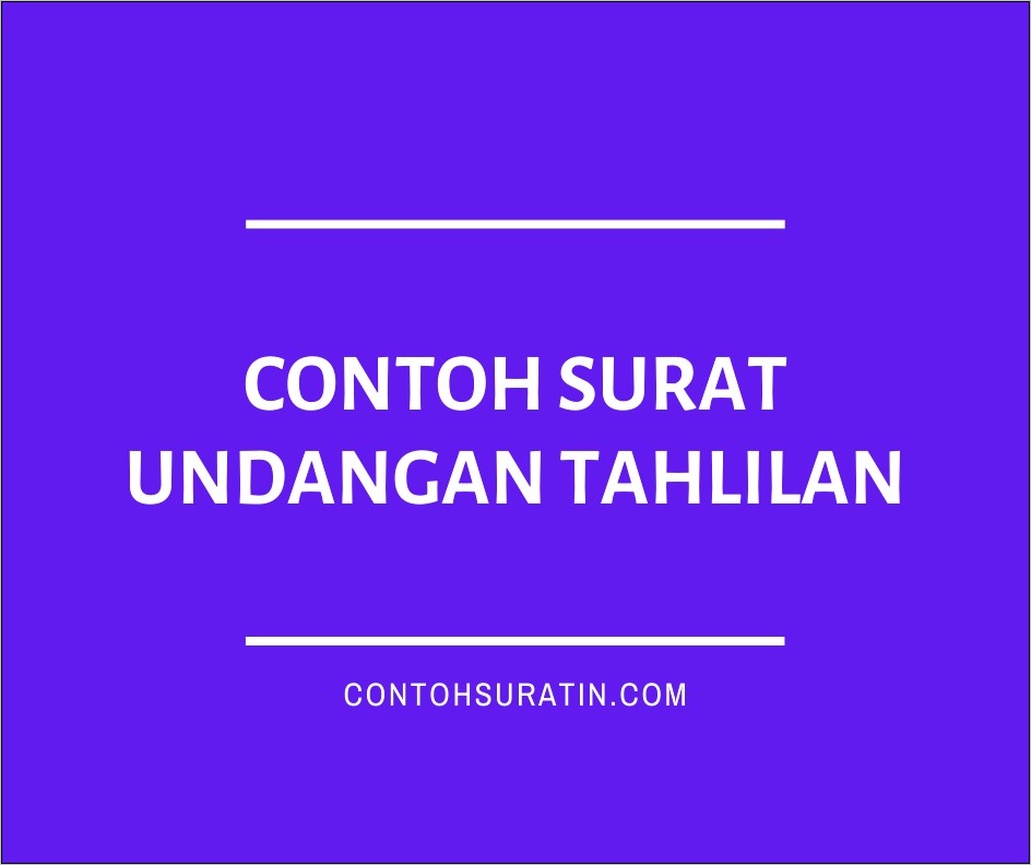 Contoh Surat Undangan Pembukaan Majelis Taklim