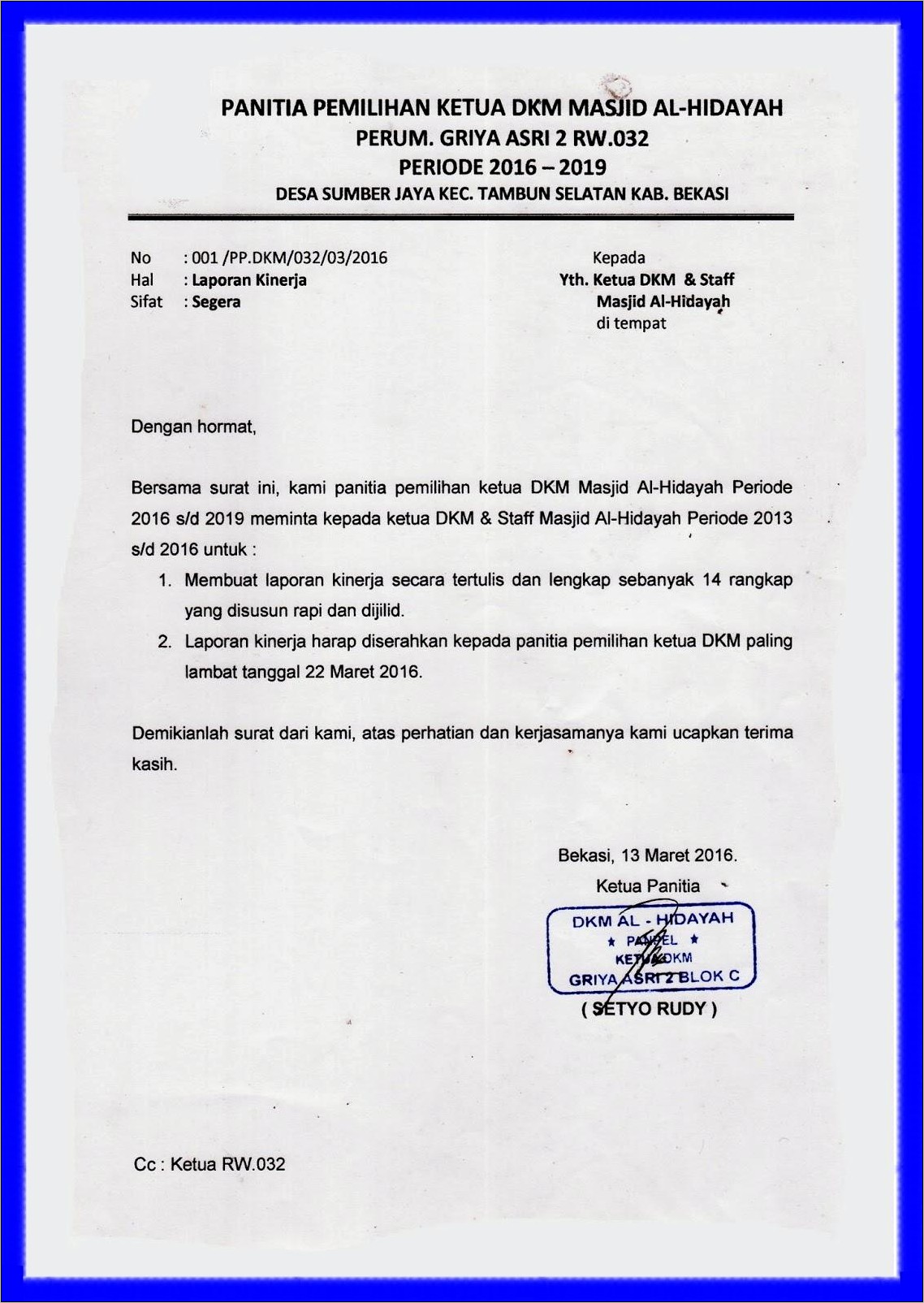 Contoh Surat Undangan Pemilihan Ketua Rt Pdf