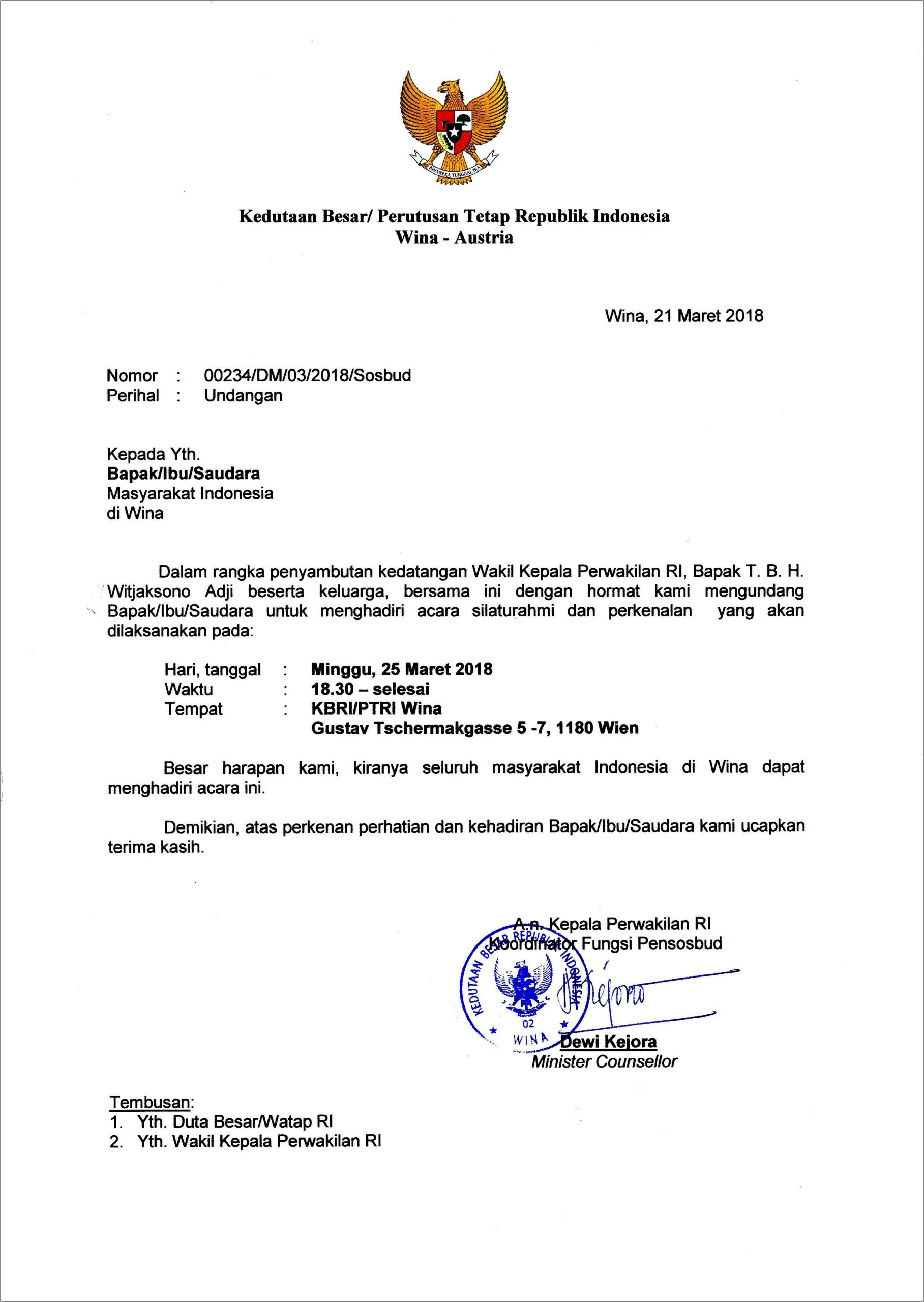 Contoh Surat Undangan Pemilu