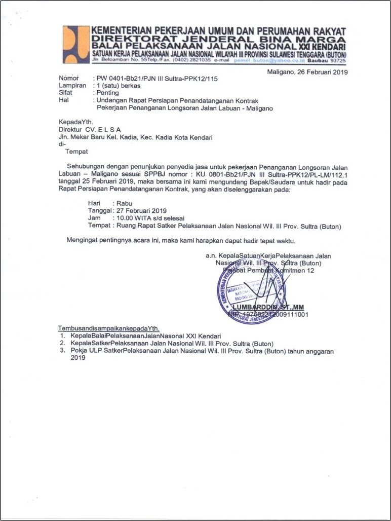 Contoh Surat Undangan Penandatanganan Kontrak Spse 4