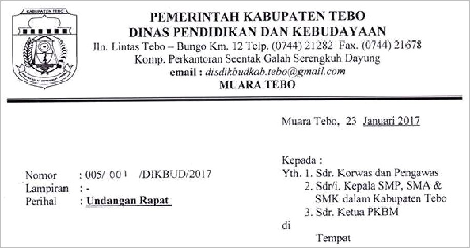 Contoh Surat Undangan Pengawas Silang Un