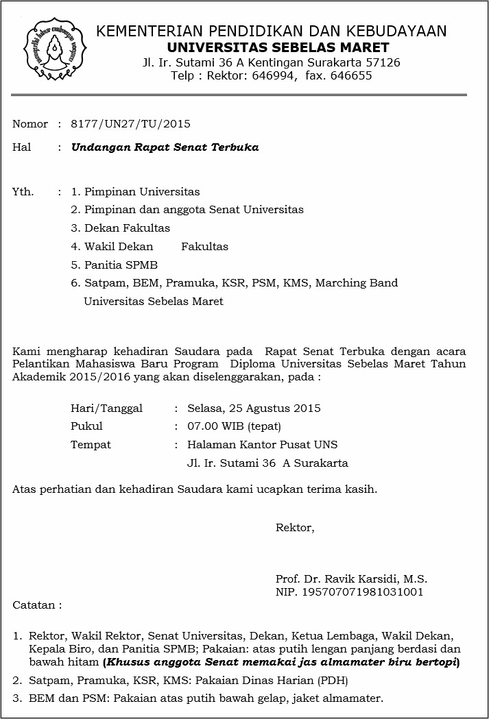 Contoh Surat Undangan Pengukuhan Organisasi Kpa