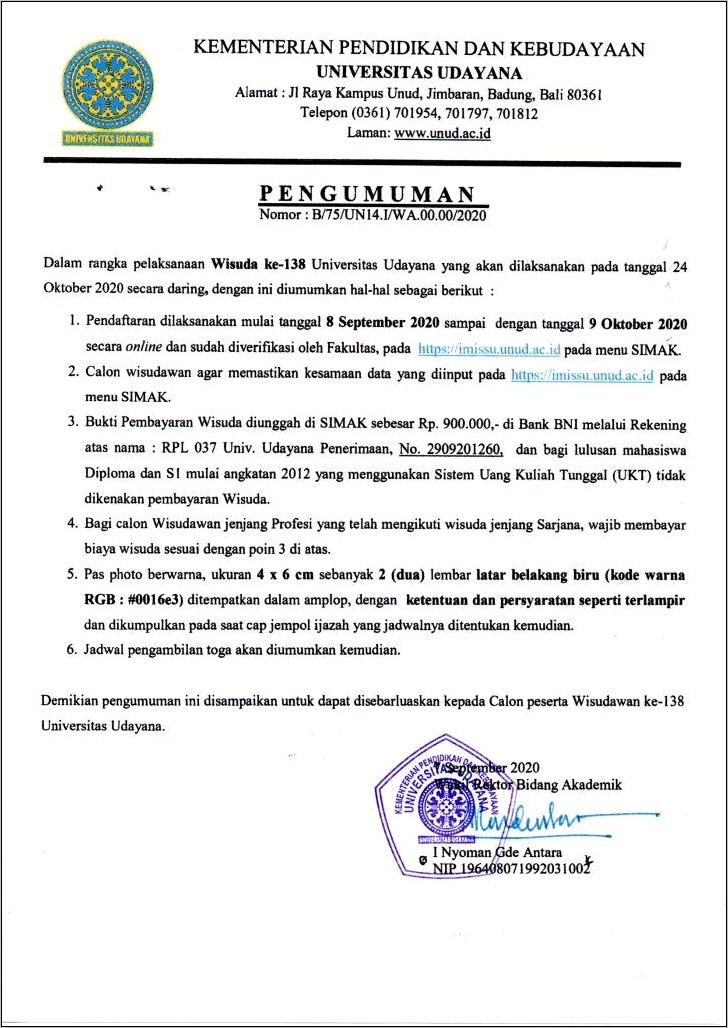 Contoh Surat Undangan Perbankan Untuk Wisuda