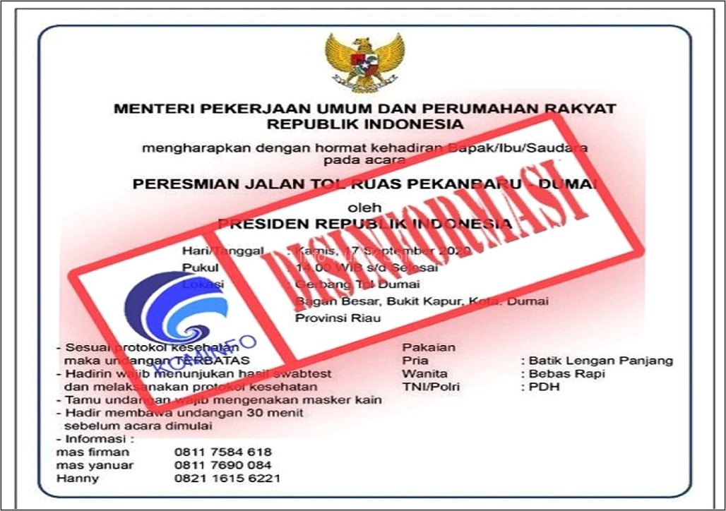 Contoh Surat Undangan Peresmian Perusahaan Baru