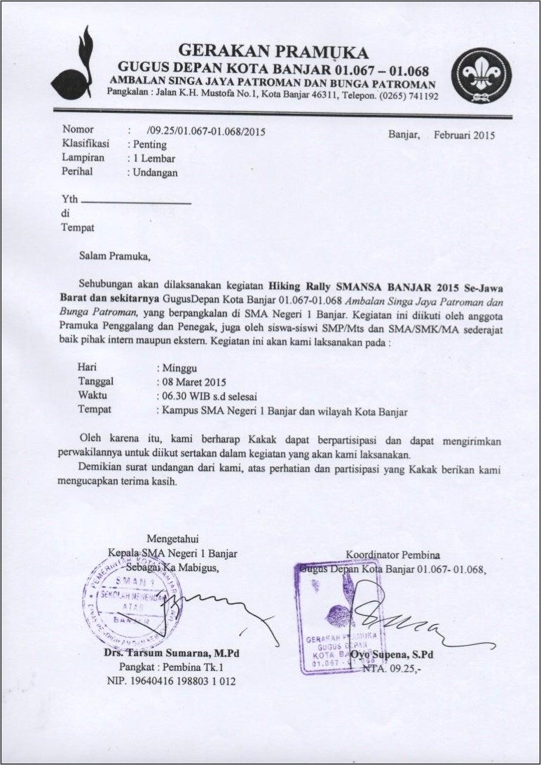 Contoh Surat Undangan Peringatan Hardiknas