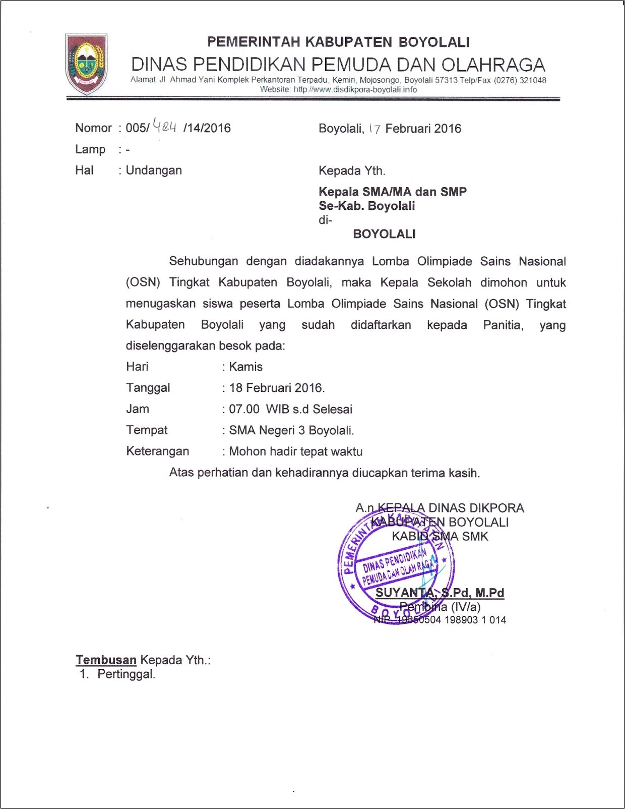 Contoh Surat Undangan Perlombaan Pidato Untuk Pesantren