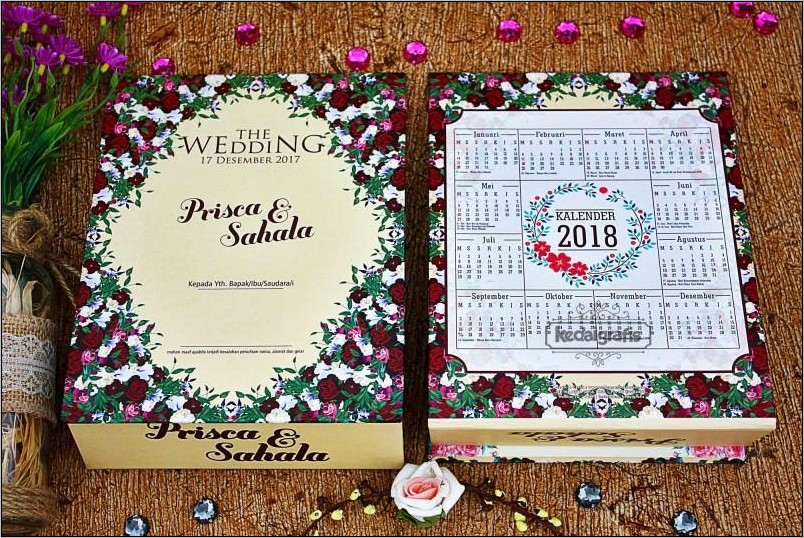 Contoh Surat Undangan Pernikahan Kalender