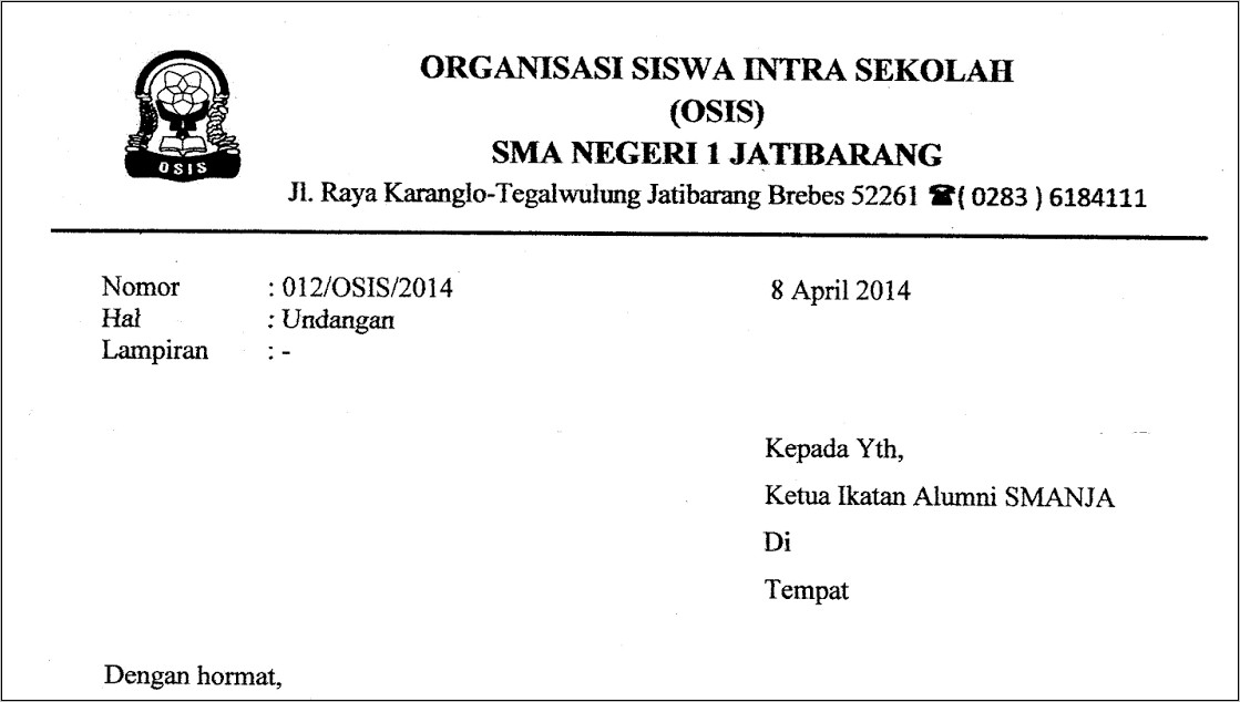 Contoh Surat Undangan Perpisahan Smk