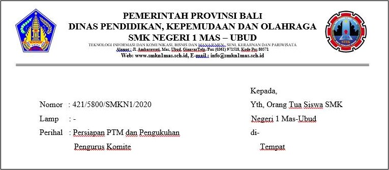 Contoh Surat Undangan Rapat Bahasa Bali