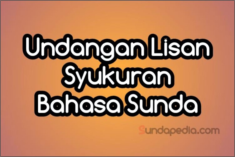 Contoh Surat Undangan Rapat Bahasa Sunda