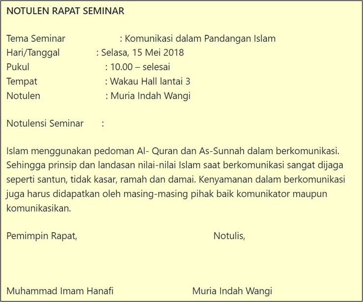 Contoh Surat Undangan Rapat Internal Perusahaan