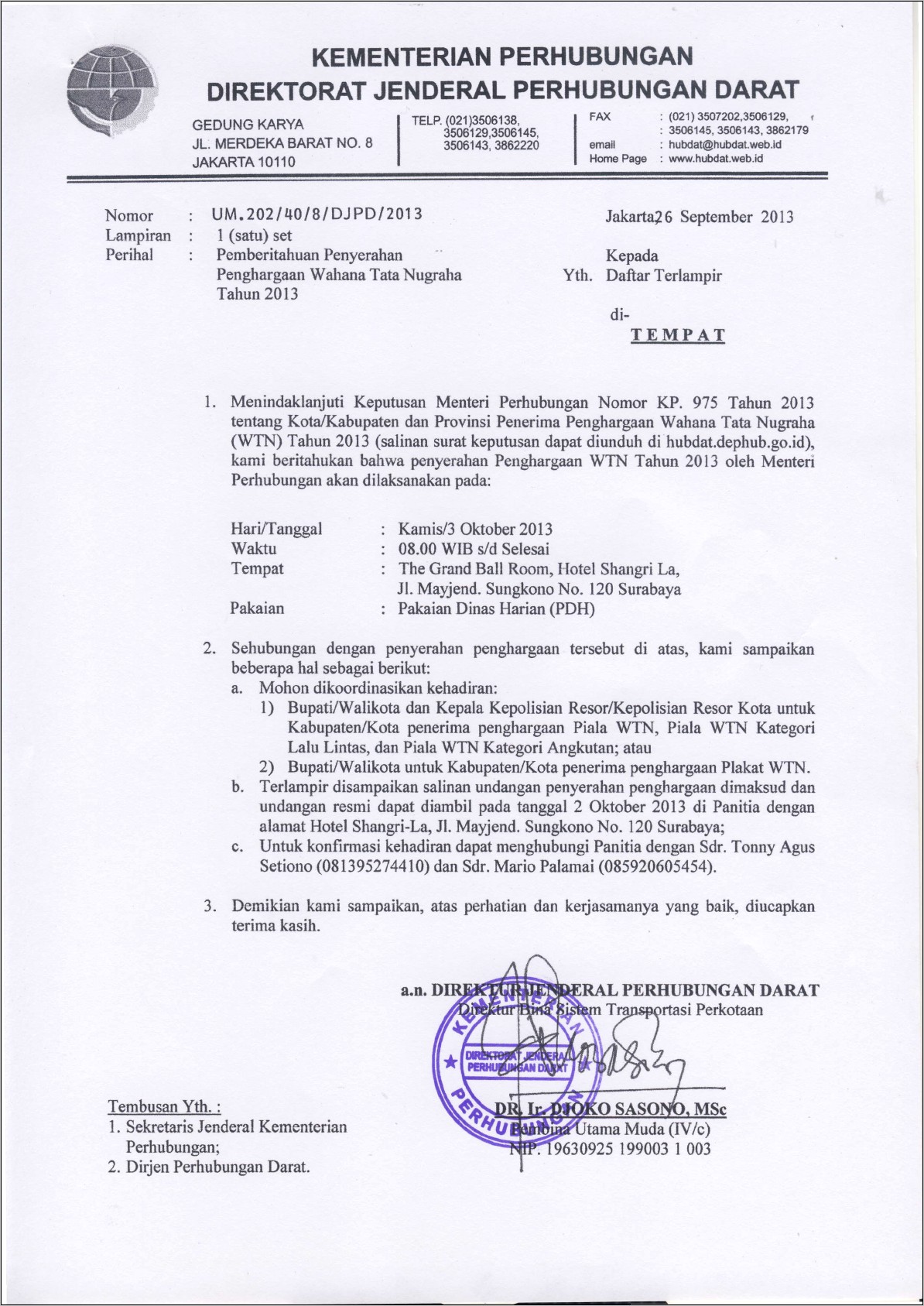 Contoh Surat Undangan Resmi Untuk Walikota