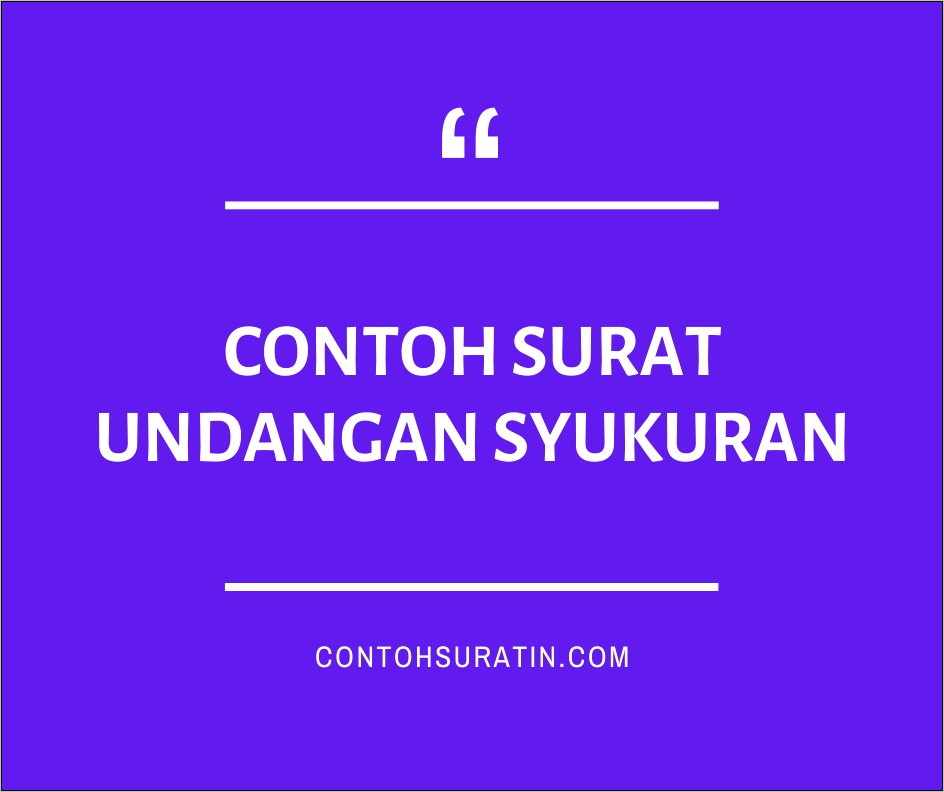 Contoh Surat Undangan Syukuran Baptisan