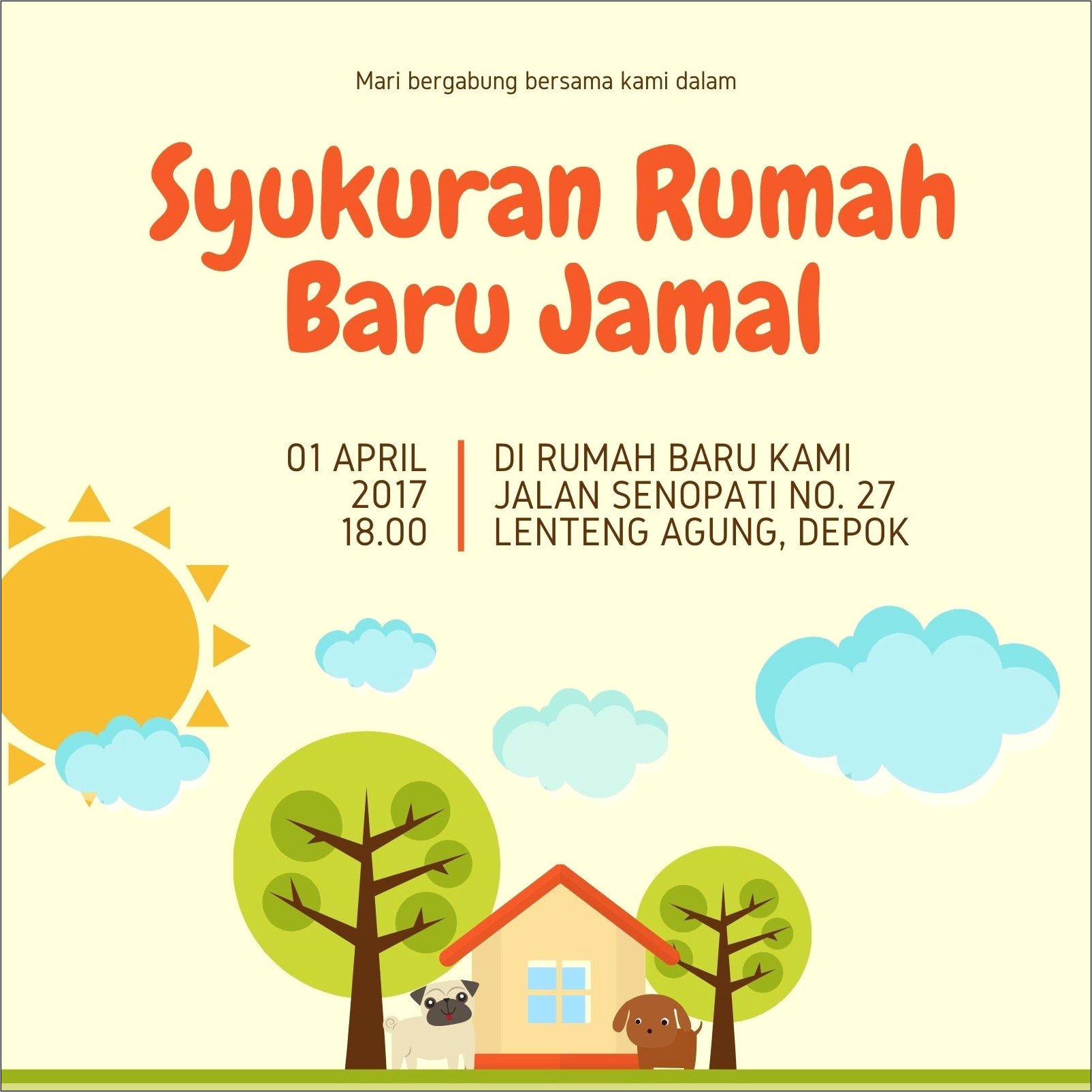 Contoh Surat Undangan Syukuran Rumah Baru