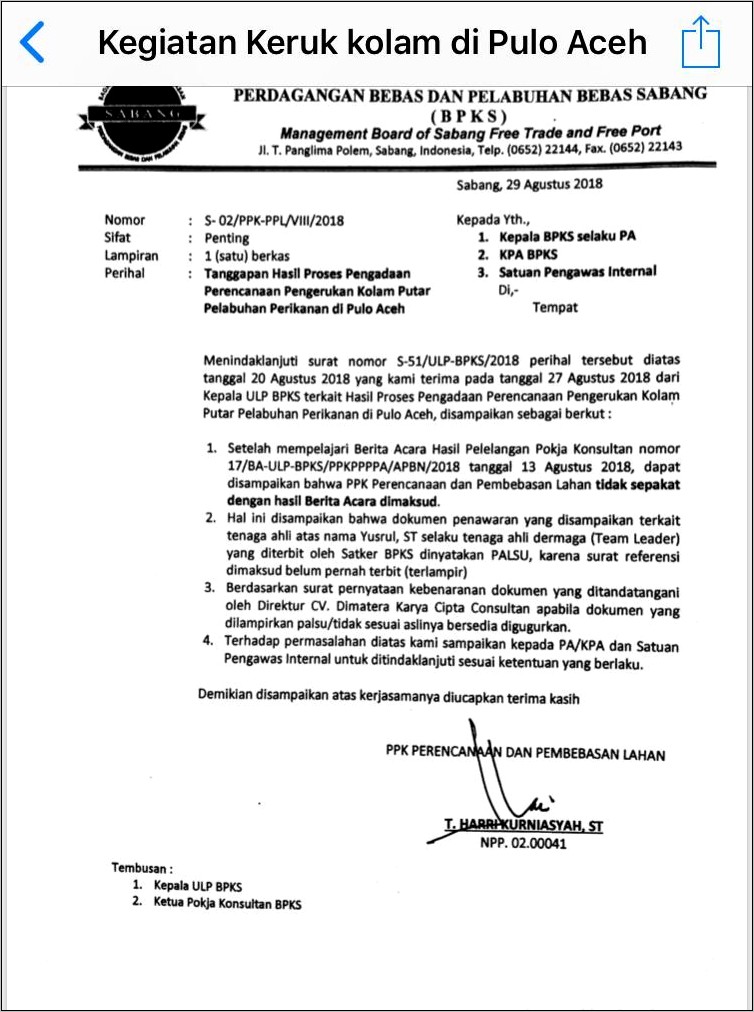 Contoh Surat Undangan Tender Proyek