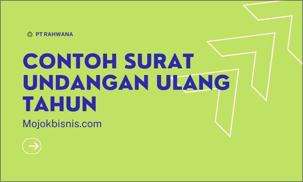 Contoh Surat Undangan Ultah Bahasa Inggris