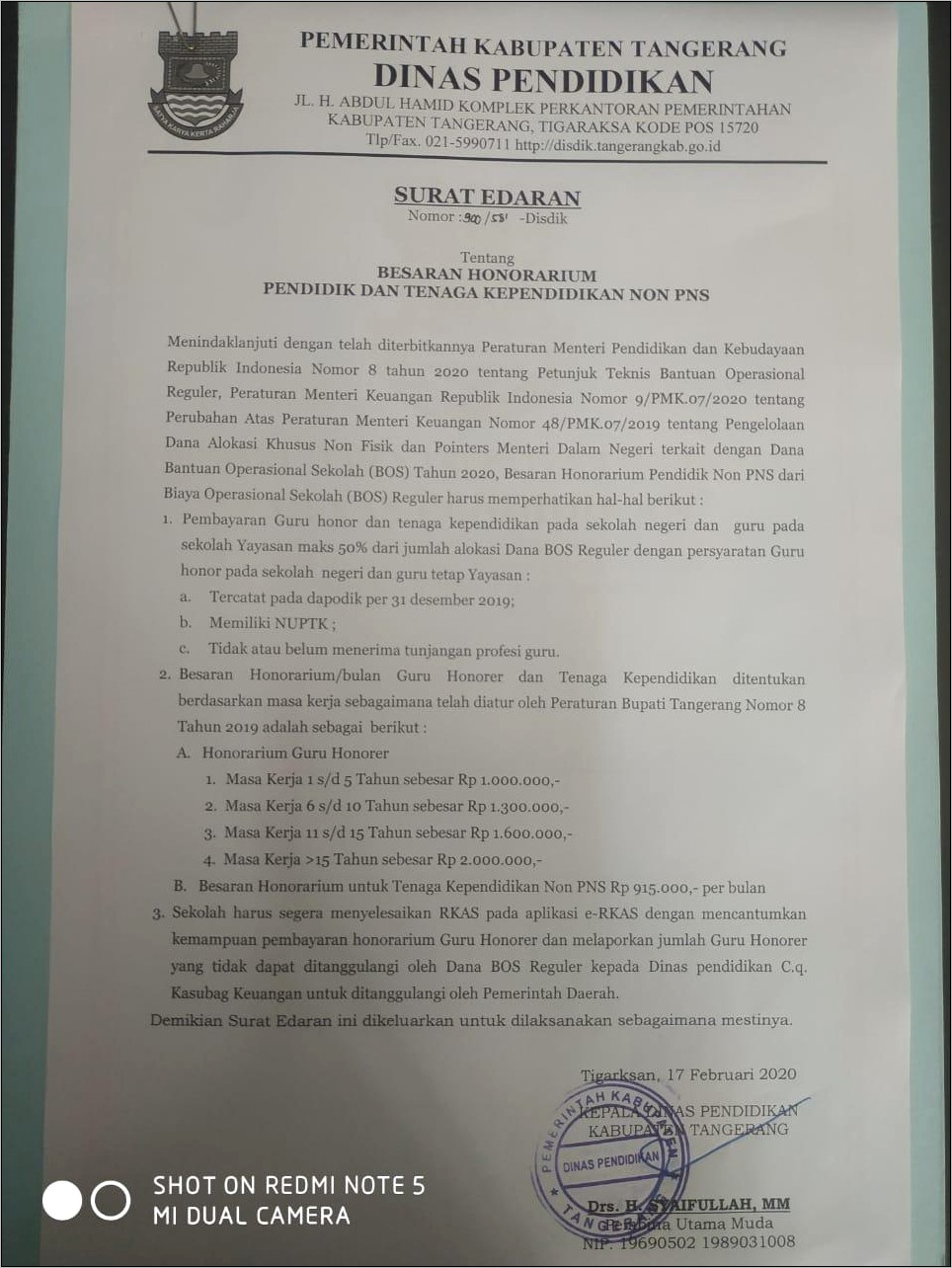 Contoh Surat Untuk Kepala Dinas Pendidikan