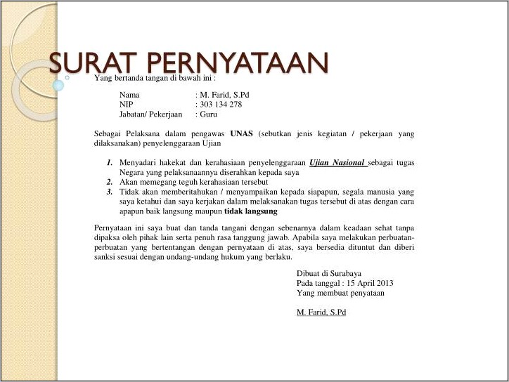 Contoh Surat Untuk Mengadakan Presentasi Perusahaan