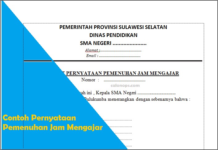 Download Contoh Surat Dinas Pendidikan Provinsi Sulawesi Selatan.word