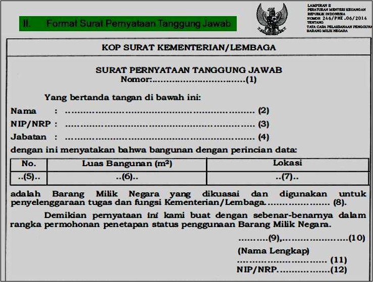 Download Contoh Surat Pernyataan Reklas Keluar Bmn