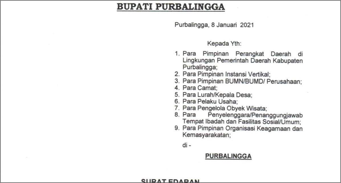 Kegiatan Contoh Surat Perusahaan