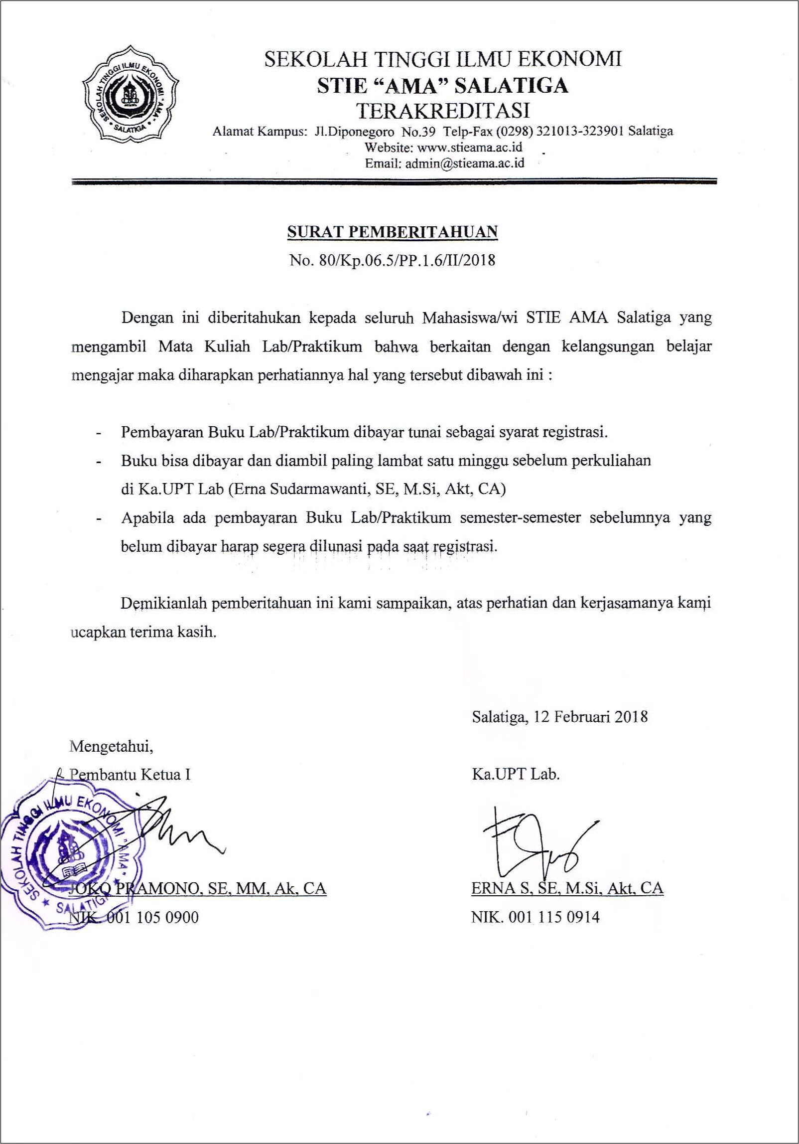 Lks Contoh Surat Dinas Pemberitahuan Sekolah