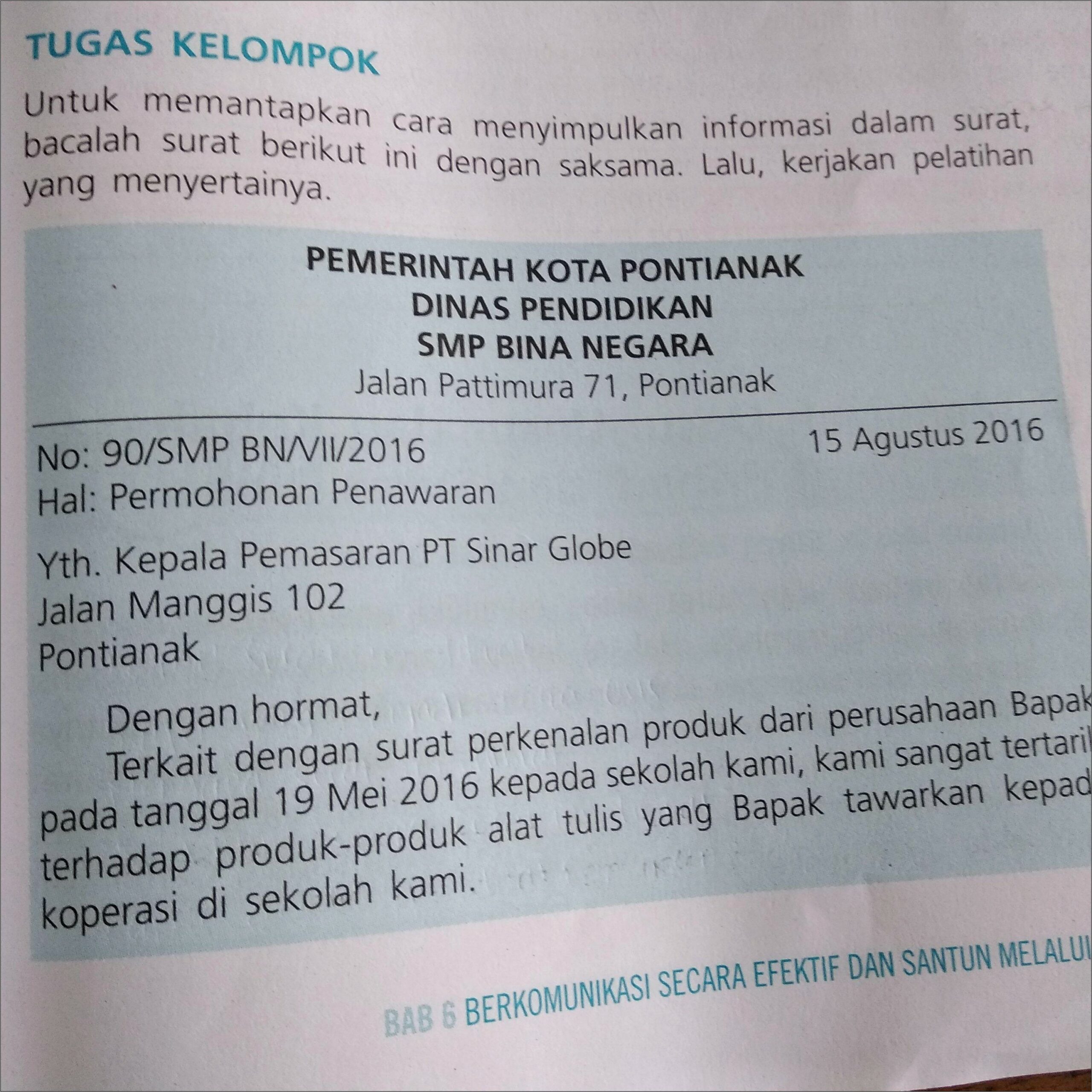 Makalah Contoh Surat Perkenalan Perusahaan