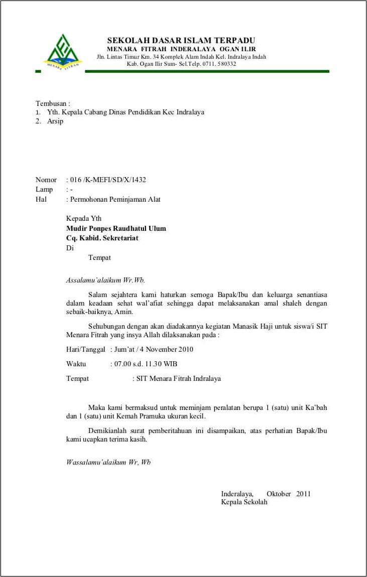 Pdf Contoh Surat Dinas