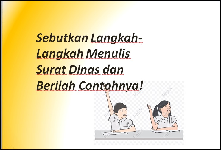 Sebutkan Satu Contoh Surat Dinas