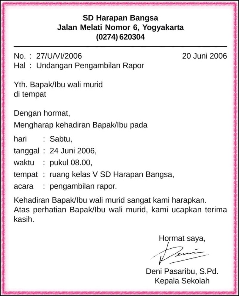 Surat Dinas Dan Contoh