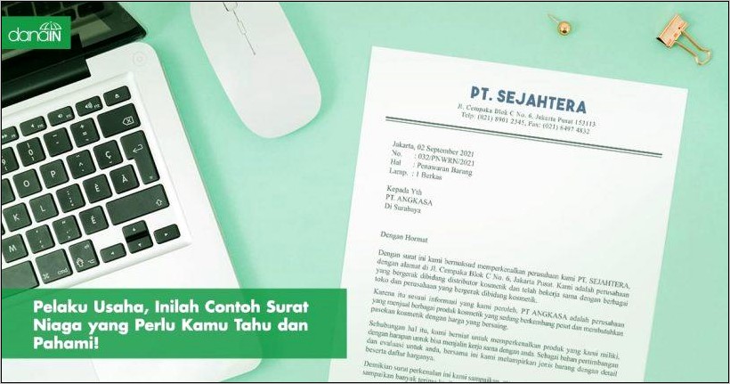 Surat Niaga Dan Dinas Contoh